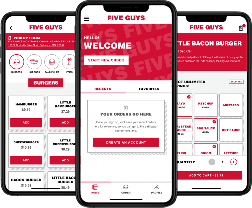 Five Guys Mobile App Five Guys Mobile App